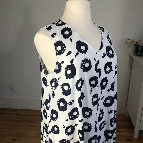 NEW Tendency Lightweight Sleeveless ALine Ankle Length Dress XXL Plus Size White - Picture 6 of 12